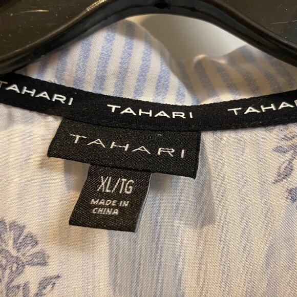 Tahari Women Pajamas Set. Short Sleeve Button Shirt & Shorts Rayon X-Large NWT - Picture 6 of 12